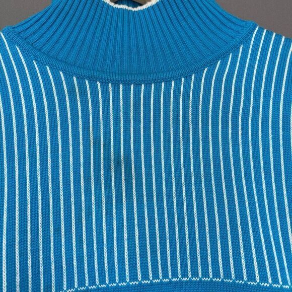 Kazlin Ski Blue Knit Sweater Size Large Wool Blend Colorful Style Winter - Picture 3 of 12